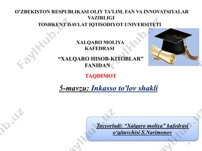 5-mavzu: inkasso to‘lov shakli — PPTX
