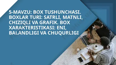 box tushunchasi — PPTX