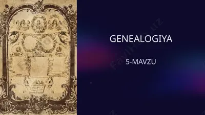 genealogiya — PPTX
