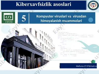 kiberxavfsizlik asoslari — PPTX
