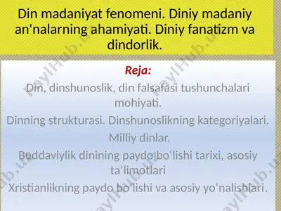 din madaniyat fenomeni — PPTX