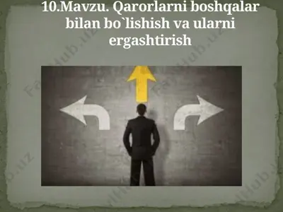 qarorlarni boshqalar bilan bo‘lishish va ularni ergashtirish — PPTX
