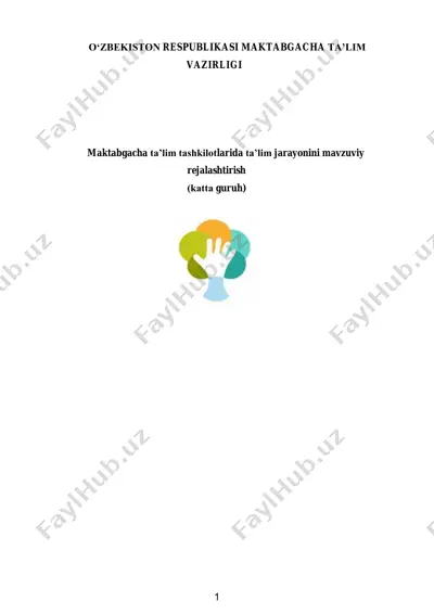 maktabgacha ta’lim muassasalarida ta’lim jarayonini mavzuviy rejalashtirish yillik (katta guruh) — PDF