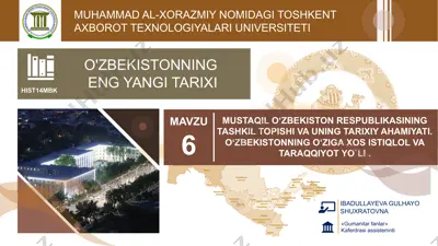 oʻzbekistonning eng yangi tarixi — PPTX