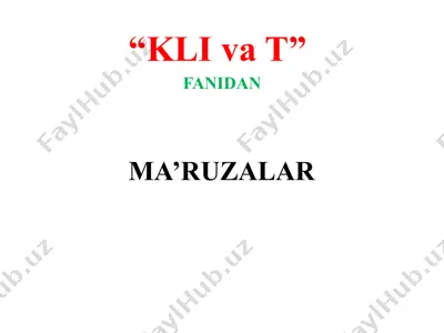 kabel izolyatsiyasini eskirishi — PPTX