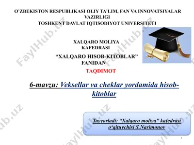 veksellar va cheklar yordamida hisob-kitoblar — PPTX