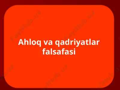 ahloq va qadriyatlar falsafasi — PPT
