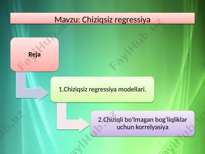 chiziqsiz regressiya — PPTX