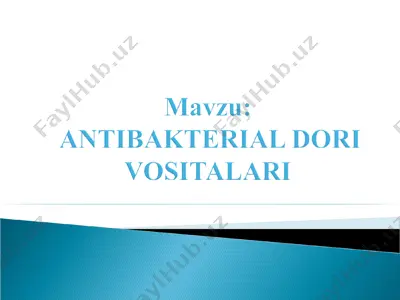 antibakterial preparatlar (antibiotiklar, yarimsintetik va sintetik) — PPT