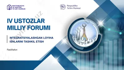 integratsiyalashgan loyiha ishlarini tashkil etish — PPTX