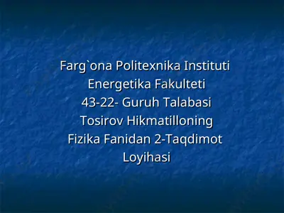 magnit maydon induksiyasi vektori uchun superpozitsiya prinsipi. bio–savar–laplas qonuni — PPT