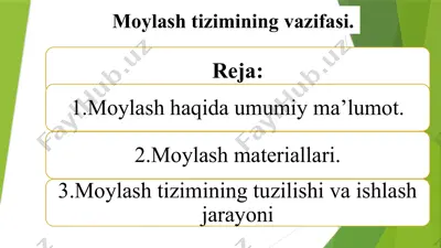 moylash tizimi — PPTX