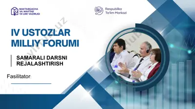 samarali darsni rejalashtirish — PPTX