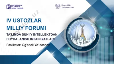 ta’limda sun’iy intellektdan foydalanish imkoniyatlari — PPTX