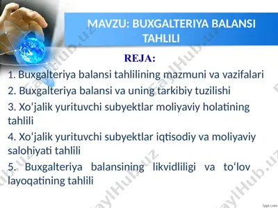 buxgalteriya balansi tahlili — PPTX