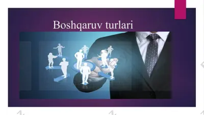 boshqaruv turlari — PPTX