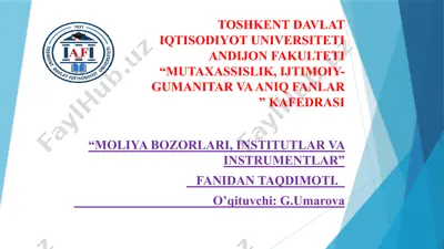 islom qimmatli qog‘ozlari bozori — PPTX