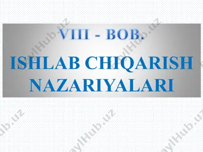 ishlab chiqarish omillari — PPT