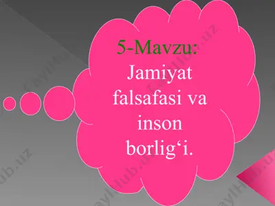 jamiyat falsafasi va inson borligi — PPT