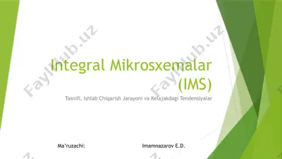 integral mikrosxemalar (ims) — PPTX