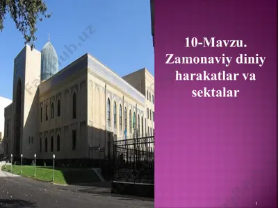 zamonaviy diniy harakatlar va sektalar — PPT