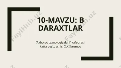 b daraxtlar — PPTX