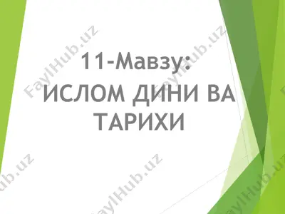 islom dini va tarixi — PPT