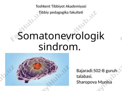 somatonevrologik sindrom — PPTX