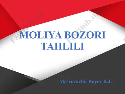 moliya bozori tahlili — PPTX