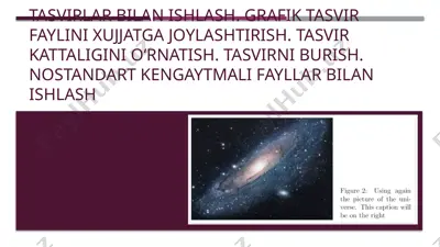 tasvirlar bilan ishlash — PPTX