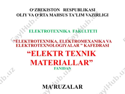 “yarim o‘tkazgich materiallar” mavzusidagi ma’ruza — PPTX