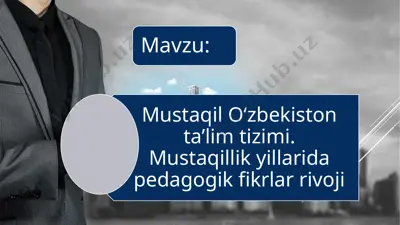 o‘zbekiston respublikasi prezidentlari (i.a.karimov va sh.m. mirziyoyev) ta’lim‐tarbiya va ma’naviy‐axloqiy konseptual fikrlari — PPTX