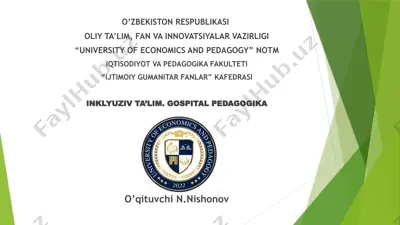 inklyuziv ta’limda jalb etilgan bolalar individual ta’lim xaritasi — PPTX