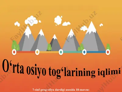 o‘rta osiyo tog‘larining iqlimi 7-sinf — PPT
