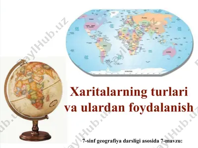 xaritalarning turlari va ulardan foydalanish 7-sinf — PPT