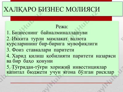 xalqaro biznes moliyasi — PPTX