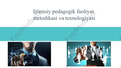 ijtimoiy pedagogik faoliyat metodikasi va texnologiyasi — PPTX