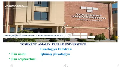 ijtimoiy psixologiya: ijtimoiy ustanovkalarni o’zgartirish muammosi — PPTX