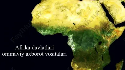 afrika ommaviy axborot vositasi — PPTX