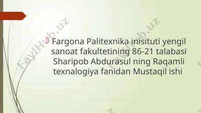 valyuta munosabatlari — PPTX