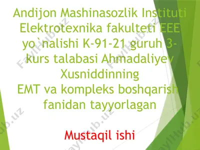 guruhli elektr yuritmalar tahlili — PPTX