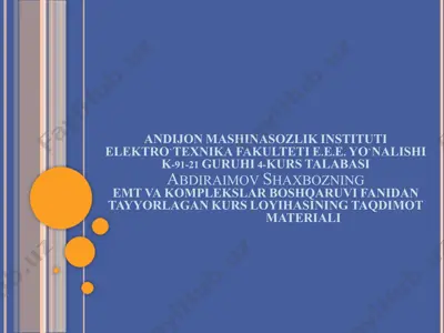 chastota o‘zgartgichi – asinxron mator tizimi — PPTX