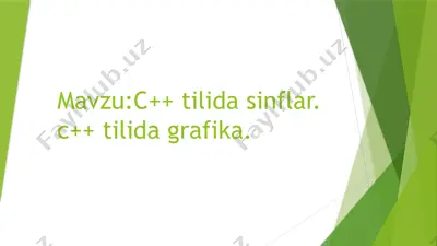 c++ tilida sinflar va grafika — PPTX