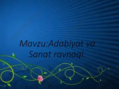adabiyot va san'at ravnaqi — PPTX