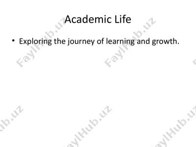 academic life — PPTX