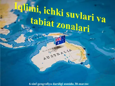 iqlimi, ichki suvlari va tabiat zonalari (avstraliya) 6-sinf — PPT