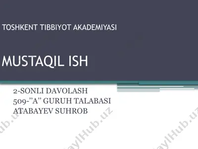 ayollarning jinsiy a’zolari yallig’lanish kasalliklari: tashxislash va davolash prinsiplari — PPTX