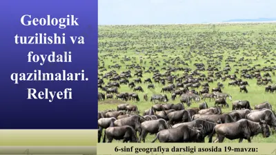 afrika materigining geologik tuzilishi va foydali qazilmalari. relyefi 6-sinf — PPT