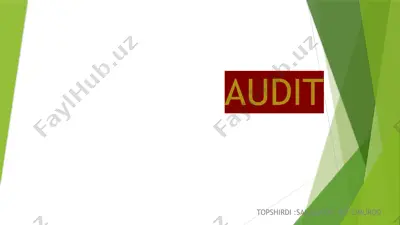 ichki audit tushunchasi — PPTX