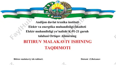 asinxron motor chastota o‘zgartkich tizimini laboratoriya stendini ishlab chiqish taqdimoti — PPTX